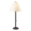 Benjara Paper Shade Metal Table Lamp w/ Pull Chain Switch-Set of 4-White & Black