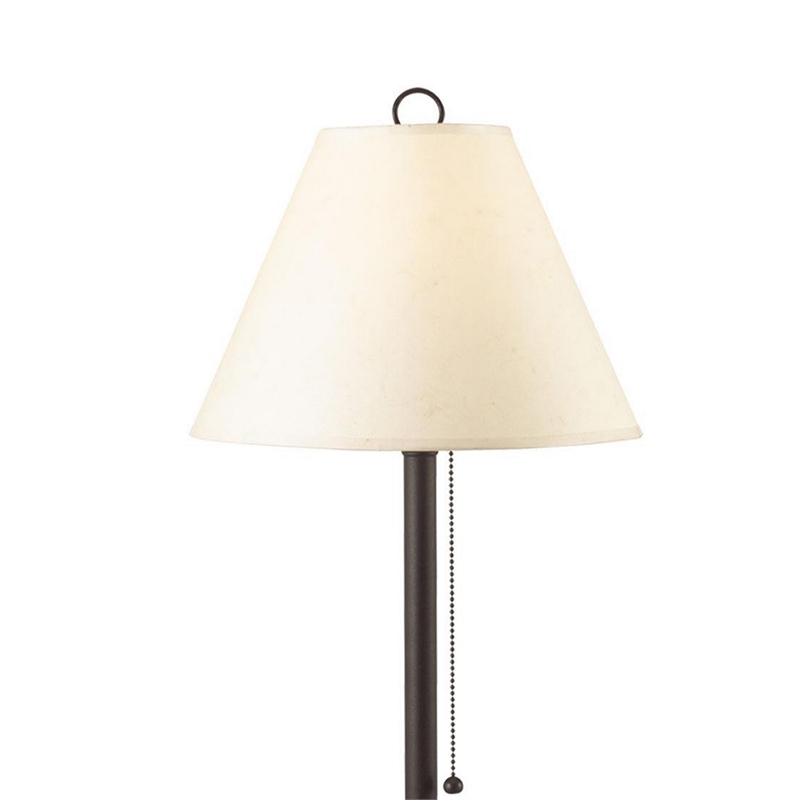 Benjara Paper Shade Metal Table Lamp w/ Pull Chain Switch-Set of 4-White & Black