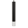 Benjara Hexagonal Metal Frame Single LED Light Pendant with Glass Diffuser-Black