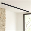 Benjara 8 Feet Metal 3 Wire Track Lighting Extension Rod- Black