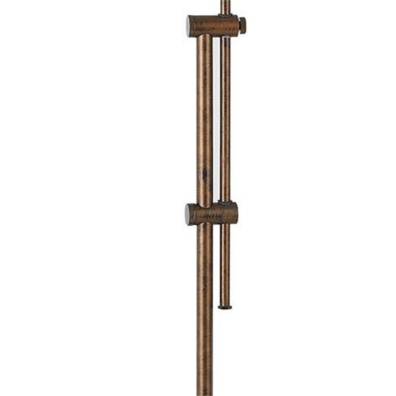 Benjara Adjustable Height Metal Pharmacy Lamp with Pull Chain Switch- Bronze