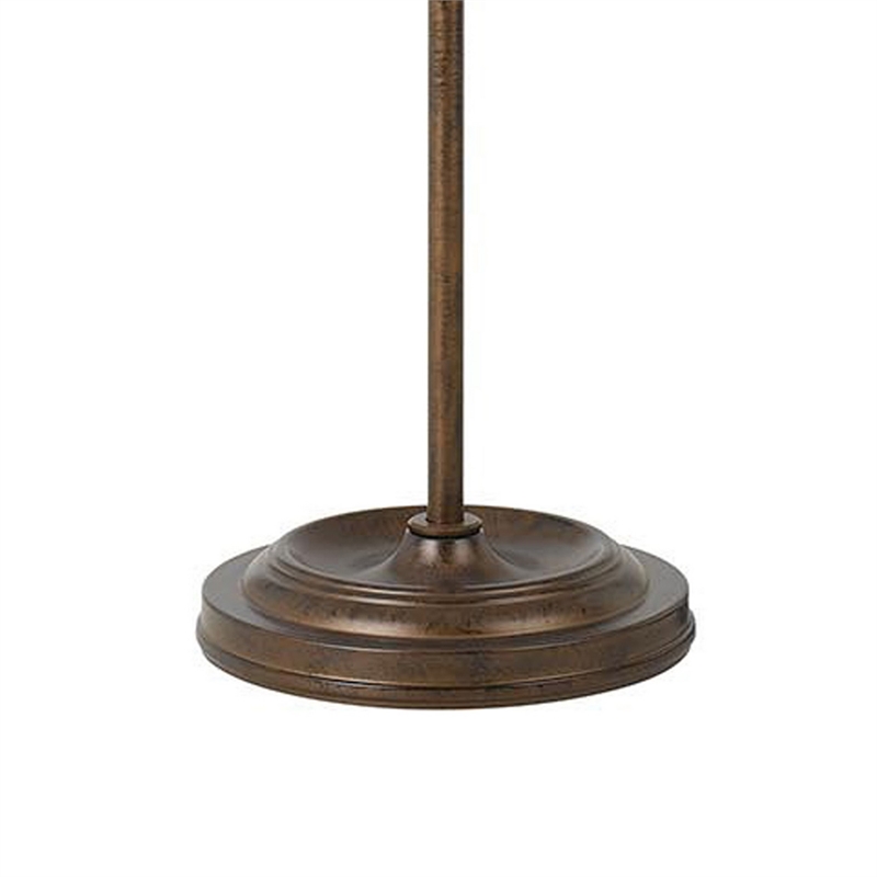 Benjara Adjustable Height Metal Pharmacy Lamp with Pull Chain Switch- Bronze