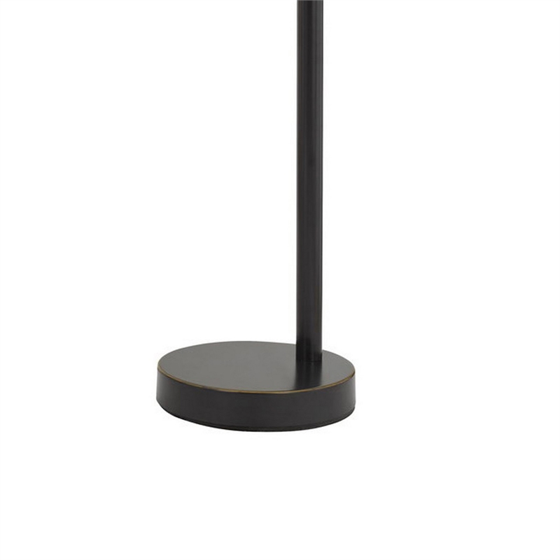 Benjara 180 Watt Metal Floor Lamp with 3 Arms and Cage Shades- Black