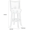 Benjara Curved Swivel Barstool with Leatherette Padded Seating- Brown and Black