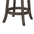Benjara Curved Lattice Back Swivel Counter Stool with Fabric Seat- Antique Gray