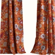 Benjara 4 Piece Polyester Window Panel Set with Floral Print- Multicolor