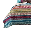 Benjara Tribal Print King Quilt Set with Decorative Pillows- Multicolor