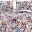 Benjara Full Size 3 Piece Polyester Quilt Set with Floral Prints- Multicolor