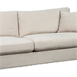Benjara Fabric Upholstered Sofa with Metal Sled Base and Curved Armrests- Beige