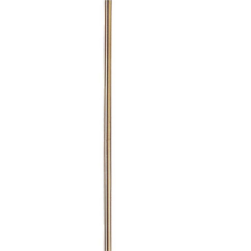 Benjara 150 Watt 6 Way Metal Floor Lamp with Fabric Tapered Shade- Gold