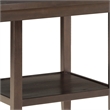Benjara Wooden Counter Height Table with 1 Bottom Shelf and Lazy Susan- Brown