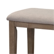 Benjara Rectangular Style Wooden Bench w/ Fabric Upholstered Seat-Brown & Beige