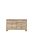 Benjara Wooden Nightstand with 6 Storage Drawers- Brown