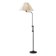 Benjara 3 Way Metal Floor Lamp with and Adjustable Height Mechanism- Bronze