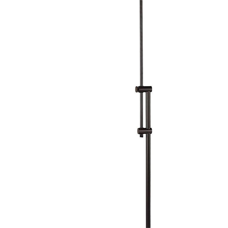 Benjara 3 Way Metal Floor Lamp with and Adjustable Height Mechanism- Bronze
