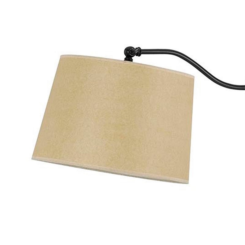 Benjara 100 Watt Metal Down Bride Floor lamp w/ Fabric Tapered Drum Shade- Black