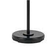 Benjara 3 Way Metal Body Floor Lamp with Swing Arm & Conical Fabric Shade- Black