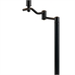 Benjara 3 Way Metal Body Table Lamp with Swing Arm & Conical Fabric Shade- Black