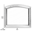 Benjara Wooden Mirror with Raised Edges and Curved Top- Black
