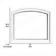 Benjara Wooden Mirror with Raised Edges and Curved Top- White