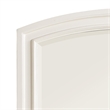 Benjara Wooden Mirror with Raised Edges and Curved Top- White