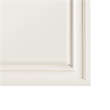 Benjara Wooden Mirror with Raised Edges and Curved Top- White