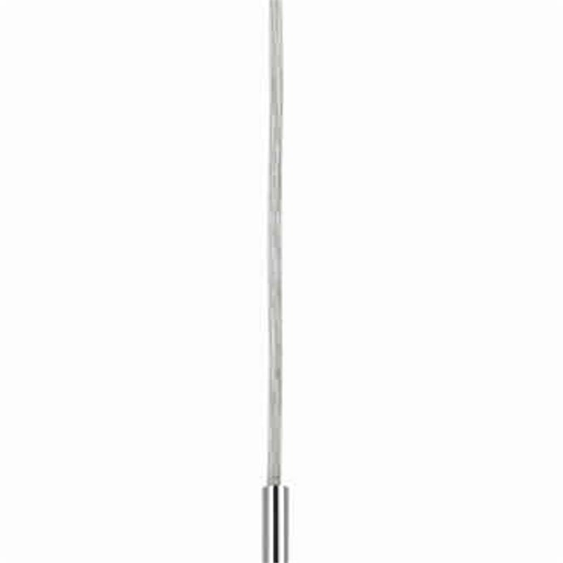 Benjara Drum Style Pendant Fixture with Fabric Shade and Brushed Details- White