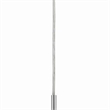 Benjara Drum Style Pendant Fixture with Fabric Shade and Brushed Details- White
