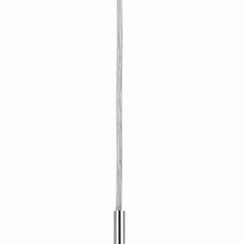 Benjara Drum Style Pendant Fixture with Fabric Shade and Brushed Details- White