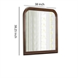 Benjara Arched Molded Design Wooden Frame Mirror- Cherry Brown and Silver