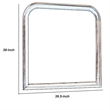 Benjara Arched Molded Design Wooden Frame Mirror- Cherry Brown and Silver