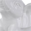 Benjara Ceramic Baby Elephant Figurine with Raised Trunk- White