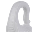 Benjara Ceramic Baby Elephant Figurine with Raised Trunk- White
