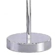 Benjara Chandelier Crystal Accented Table Lamp with Tubular Frame-Chrome & Clear