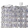 Benjara Chandelier Crystal Accented Table Lamp with Tubular Frame-Chrome & Clear