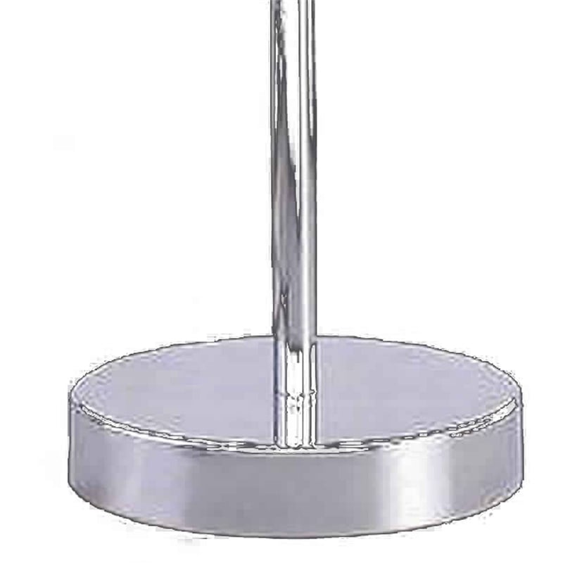 Benjara Chandelier Crystal Accented Table Lamp with Tubular Frame-Chrome & Clear