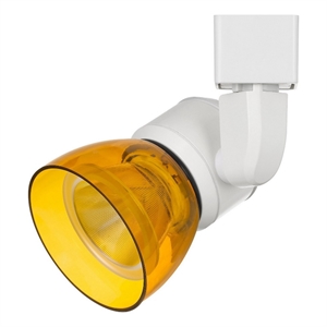 Benjara 10W Integrated LED Track Fixture with Polycarbonate Head- Yellow & White