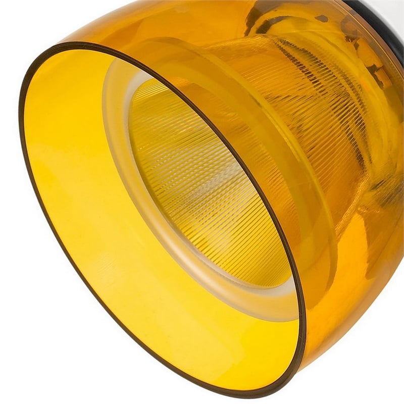 Benjara 10W Integrated LED Track Fixture with Polycarbonate Head- Yellow & White