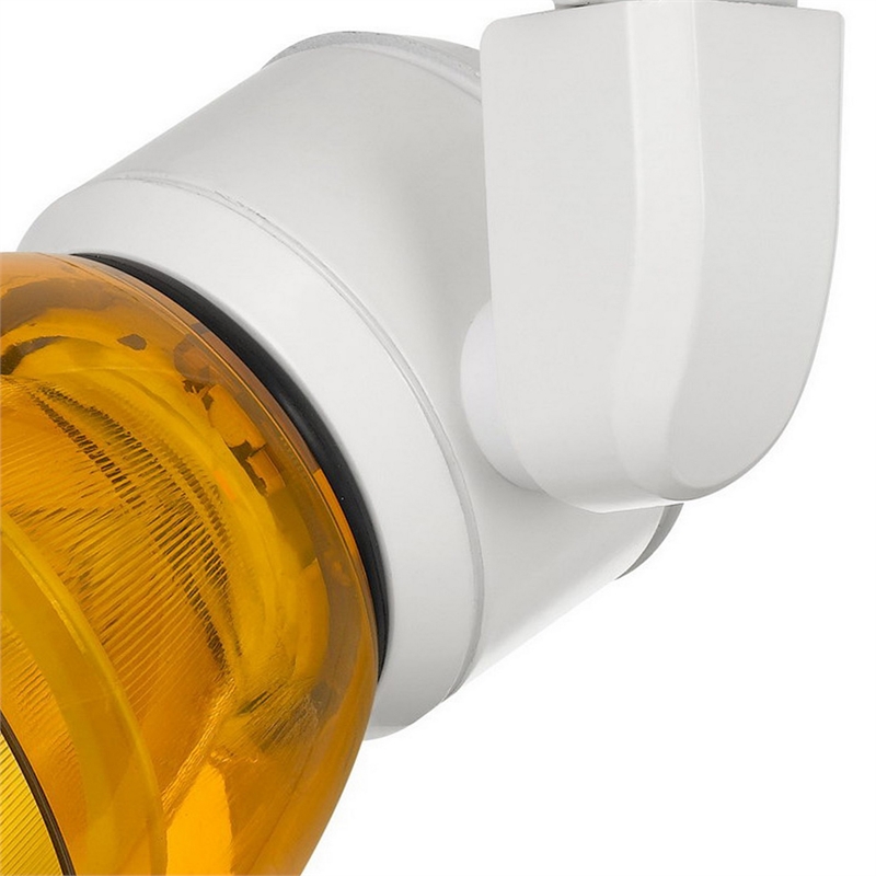 Benjara 10W Integrated LED Track Fixture with Polycarbonate Head- Yellow & White
