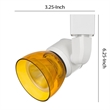 Benjara 10W Integrated LED Track Fixture with Polycarbonate Head- Yellow & White
