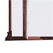 Benjara Wooden Frame Mirror with Arched Design and Carved Details- Brown