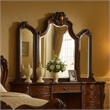 Benjara Wooden Frame Mirror with Arched Design and Carved Details- Brown