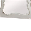 Benjara Wooden Frame Mirror with Scalloped Trim Crown Top- White