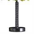 Benjara Bloom Roses Drum Shade Table Lamp with Twisted Acrylic Base- Yellow