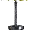 Benjara Bloom Roses Drum Shade Table Lamp with Twisted Acrylic Base- Yellow