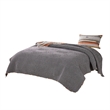 Benjara Reversible 2 Piece Twin Size Quilt Set with Stripes Pattern- Multicolor