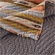 Benjara Reversible 2 Piece Twin Size Quilt Set with Stripes Pattern- Multicolor