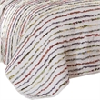 Benjara 5 Piece Queen Size Quilt Set- Multicolor Striped Patch Detailing