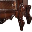 Benjara 5 Drawer Wooden Chest with Oversized Scroll Legs- Cherry Brown