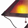 Benjara Pot Bellied Metal Body Table Lamp with Conical Mica Shade- Bronze